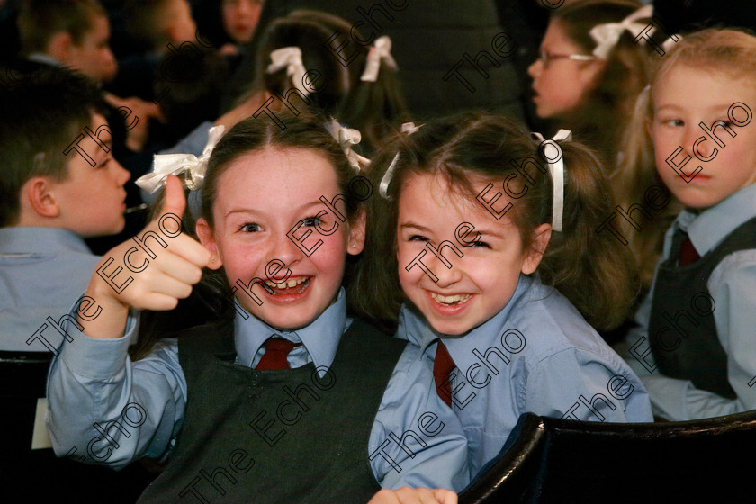 Feis13032018Tue09 
 9
Sarah OSullivan and Laura Coomey from 3rd Class Ovens NS.
 Speech and Drama Class: 3rd & 4th Class Primary Schools, Action Verse Feis Maiti 92nd Festival held in Fr. Mathew Hall. EEjob 13/03/2018 Picture: Gerard Bonus.