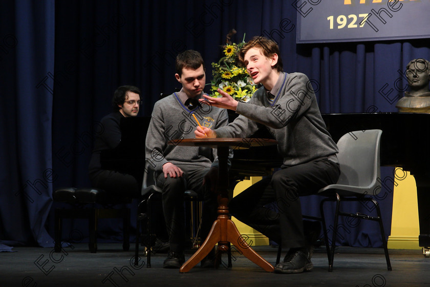 Feis05032018Mon61 
 61~63
Duo James Atchison and Oisn OSullivan from Rochestown College accompanied by Tom Doyle. 
 Singing and School Choirs Class: 95: Vocal Duets 18 Years and Under Confined Feis Maiti 92nd Festival held in Fr. Mathew Hall. EEjob 05/03/2018 Picture: Gerard Bonus