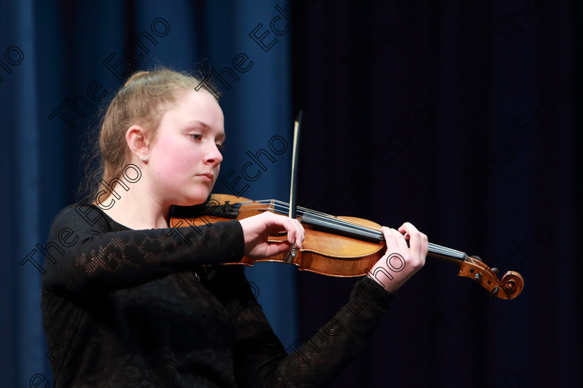 Feis0502109Tue24 
 23~24
Sinead Fleming performing.

Class: 232: The Houlihan Memorial Perpetual Cup String Repertoire 14 Years and Under Programme of contrasting style and period, time limit 12 minutes.

Feis Maiti 93rd Festival held in Fr. Matthew Hall. EEjob 05/02/2019. Picture: Gerard Bonus