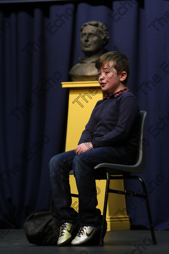 Feis20032018Tue19 
 19
Ronan McCarthy performing The Penguin.

Speech and Drama Class: 329: Dramatic Solo 8 Years and Under Feis Maiti 92nd Festival held in Fr. Mathew Hall. EEjob 20/03/2018 Picture: Gerard Bonus