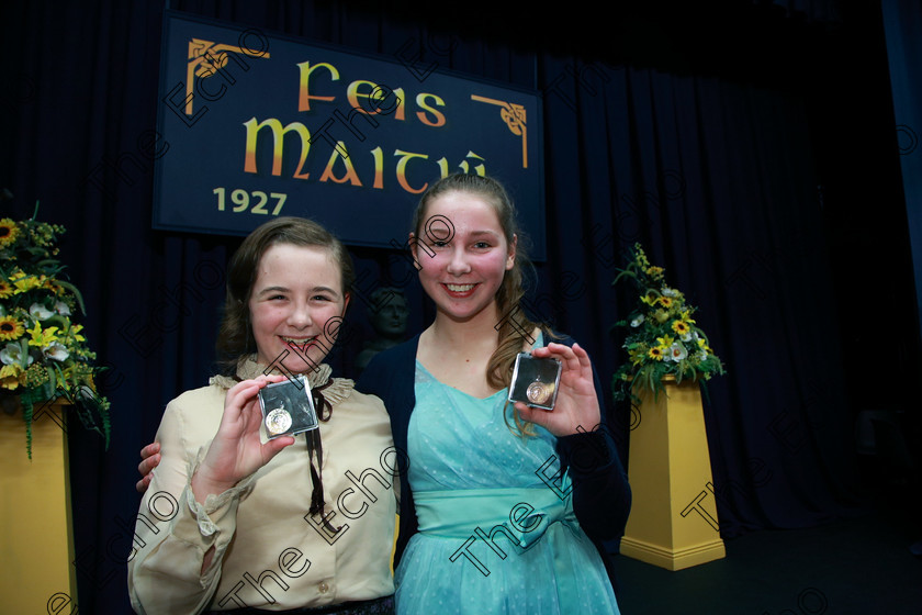 Feis20022018Tue91 
 91
Silver Medallist Faye Herlihy from Ballinhassig and Bronze Medallist Emily De Bhal from Bishopstown.
 Speech and Drama Class: 326: The James ODonovan Memorial Perpetual Cup Year sand Dramatic Solo 14 Section 2 Under Feis Maiti 92nd Festival held in Fr. Mathew Hall. EEjob 20/02/2018 Picture: Gerard Bonus.