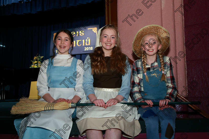 Feis06032018Tue44 
 44
Prize Performers and family ties; Karla OHare from Clonakilty got 3rd Place while sisters Ciara and Laura Hodnett from Rathbarry took Bronze and Silver respectively. 
 Singing and School Choirs Class: 24: The David OBrien and Frances Reilly Perpetual Trophy Musical Theatre 16 Years and Under Section 1 Feis Maiti 92nd Festival held in Fr. Mathew Hall. EEjob 06/03/2018 Picture: Gerard Bonus.