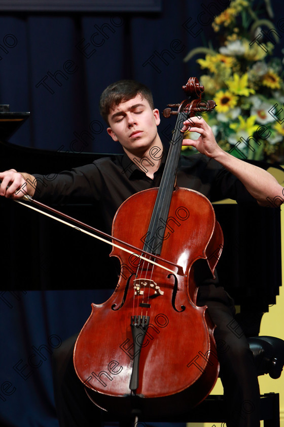 Feis0602109Wed36 
 35~36
Michael Murphy from College playing Saint-Sans 3rd movement 1st Cello Concerto orchestra provided by Denise Crowley.

Class: 246: Violoncello Concerto One Movement from a Concerto.

Feis Maiti 93rd Festival held in Fr. Matthew Hall. EEjob 06/02/2019. Picture: Gerard Bonus