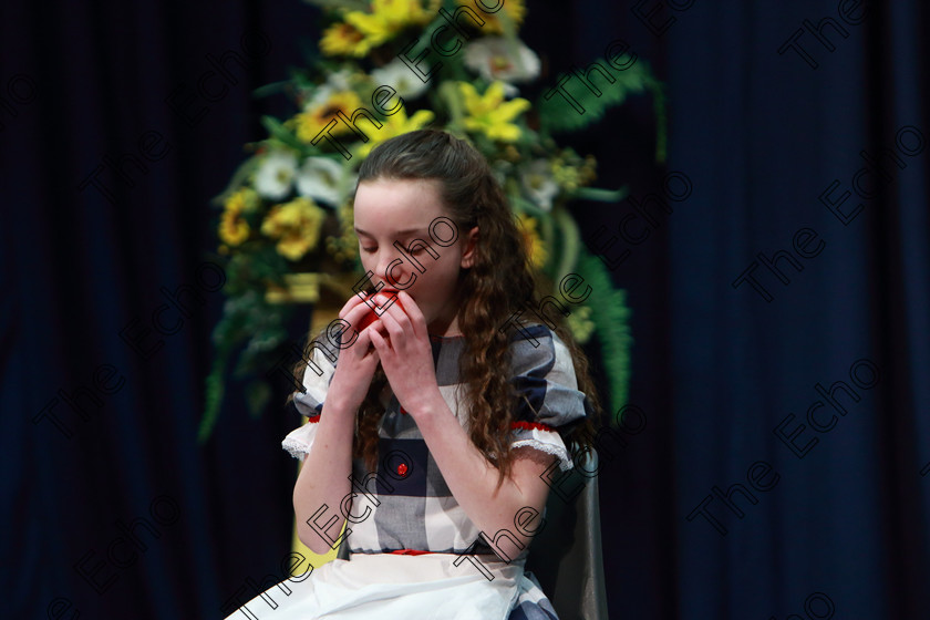 Feis13032019Wed44 
 43~44
Brid OBrien performing The Woodcutters Daughter.

Class: 327: The Hartland Memorial Perpetual Trophy Dramatic Solo 12 Years and Under Section 3 A Solo Dramatic Scene not to exceed 5 minutes.

Feis Maiti 93rd Festival held in Fr. Mathew Hall. EEjob 13/03/2019. Picture: Gerard Bonus.