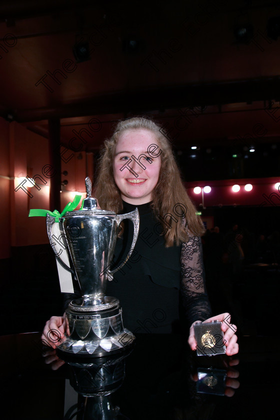 Feis31012018Wed51 
 51
Helen Ruthledge from Blackrock Cup winner and Gold Medallist.
 Instrumental Music; Class: 236 The Shanahan & Co. Perpetual Cup: Advance Violin, one movement from a Concerto; Feis Maiti 92nd Festival held in Fr. Matthew Hall. EEjob 31/01/2018. Picture: Gerard Bonus.