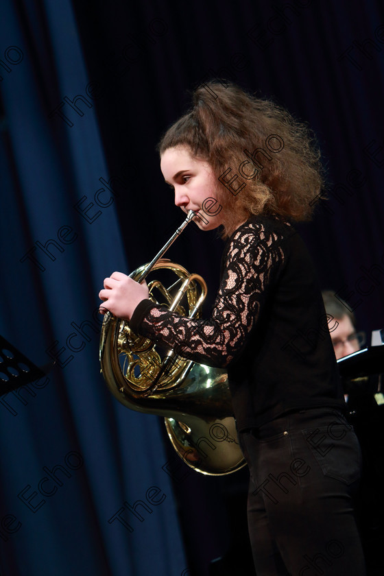 Feis13022019Wed27 
 27
Ellie Creaner from Cobh giving a Cup Winning and Silver Medal performance of Allegretto Concerto No.3 French Horn.

Class 203: The Billy McCarthy Memorial Perpetual Cup16 Years and Under Programme not to exceed 10 minutes.

Feis Maiti 93rd Festival held in Fr. Mathew Hall. EEjob 13/02/2019. Picture: Gerard Bonus