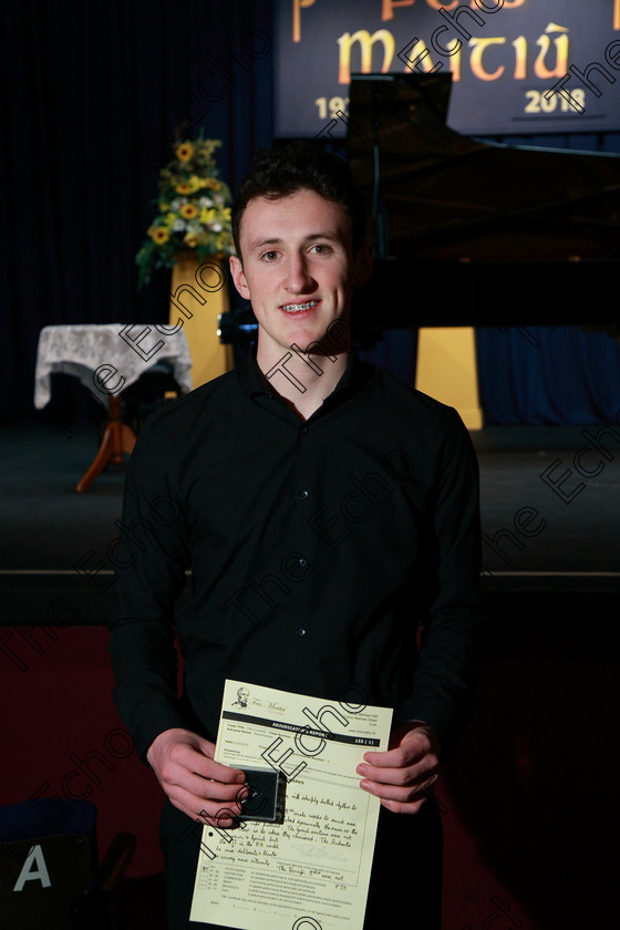 Feis07022018Wed41 
 41
Shane Brennan from Ballincollig got a Silver Medal & second place.
 Instrumental Music Class 155: The Bridget Doolan Memorial Perpetual Cup and Bursary, Bursary Value 150 Piano Concerto Feis Maiti 92nd Festival held in Fr. Mathew Hall. EEjob 05/02/2018 Picture: Gerard Bonus.