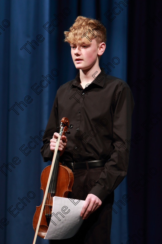 Feis0502109Tue21 
 21~22
Bronze & 2nd Place: Conor Gavin from Glanmire giving a Bronze Performance accompanied by Susan OBrien.

Class: 232: The Houlihan Memorial Perpetual Cup String Repertoire 14 Years and Under Programme of contrasting style and period, time limit 12 minutes.

Feis Maiti 93rd Festival held in Fr. Matthew Hall. EEjob 05/02/2019. Picture: Gerard Bonus