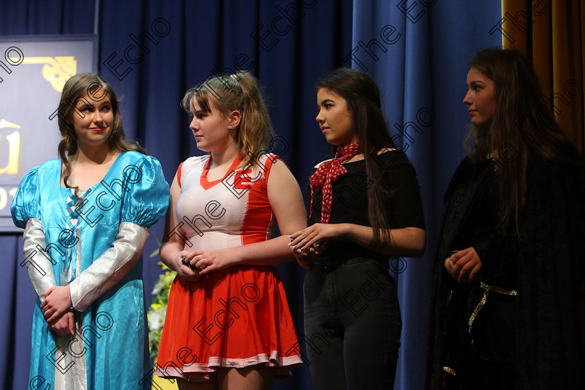 Feis27032018Tue72 
 72
Bronze Medallists on stage after perceiving their Medals.
 Singing Class: 111: The Edna McBirney Memorial Perpetual Cup Solo Action Song 16 Years and Under Section 2 Feis Maiti 92nd Festival held in Fr. Mathew Hall. EEjob 27/03/2018 Picture: Gerard Bonus