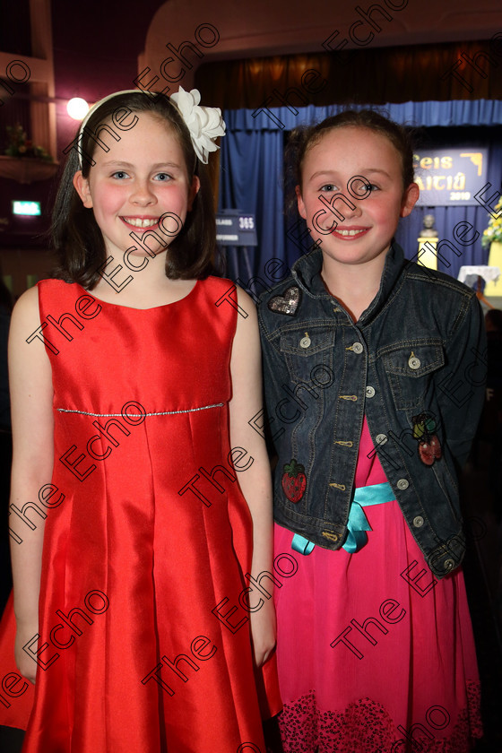 Feis29032019Fri24 
 24
Performers Claire Mulcahy and Caoilinn Fraser from Aghada and Midleton.

Class: 365: Solo Verse Speaking Girls 10Years and Under Section 5 Either: Meeting Rachel Field or Wanted A Witches Cat Shelagh McGee.

Feis Maiti 93rd Festival held in Fr. Mathew Hall. EEjob 29/03/2019. Picture: Gerard Bonus