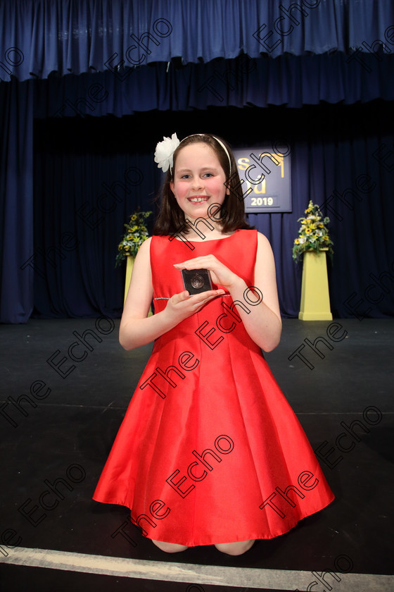 Feis29032019Fri32 
 32
Bronze Medallist Claire Mulcahy from Aghada.

Class: 365: Solo Verse Speaking Girls 10Years and Under Section 5 Either: Meeting Rachel Field or Wanted A Witches Cat Shelagh McGee.

Feis Maiti 93rd Festival held in Fr. Mathew Hall. EEjob 29/03/2019. Picture: Gerard Bonus