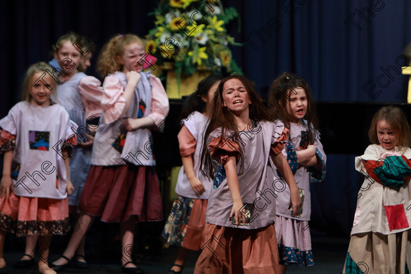 Feis28022019Thu63 
 62~67
CADA Performing Arts performing extracts from Annie.

Class: 103: The Rebecca Allman Perpetual Trophy Group Action Songs 10 Years and Under Programme not to exceed 10minutes.

Feis Maiti 93rd Festival held in Fr. Mathew Hall. EEjob 28/02/2019. Picture: Gerard Bonus