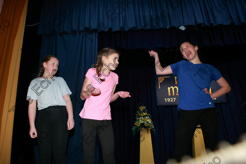 Feis16022018Fri01 
 1
Chloe Hickey Bell, Aoife OSullivan and Sophia OShea from Ellis Stage School performing Behind the Blue Door
 Speech and Drama section 1 Class: 343: Group Improvisation 13YearsandUnder
Feis Maiti 92nd Festival held in Fr. Mathew Hall. EEjob 16/02/2018 Picture: Gerard Bonus.