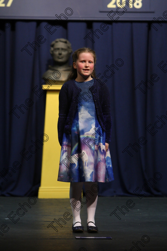 Feis25032018Sun51 
 51
Emma Barry reciting her poem
 Speech and Drama Class: 366: Solo Verse Speaking Girls 9 Years and Under Section 5 Feis Maiti 92nd Festival held in Fr. Mathew Hall. EEjob 25/03/2018 Picture: Gerard Bonus