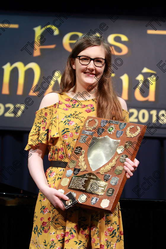 Feis13022019Wed42 
 42
Trophy Winner Orlaigh ODriscoll from The City Centre.

Class: 202: The Frank Lacey Memorial Perpetual Shield Senior Brass Programme not to exceed 12 minutes.

Feis Maiti 93rd Festival held in Fr. Mathew Hall. EEjob 13/02/2019. Picture: Gerard Bonus