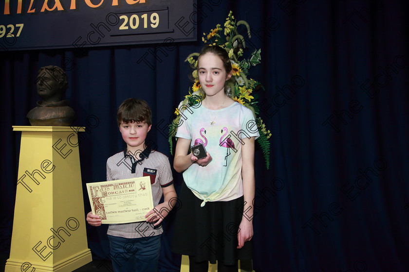 Feis05042019Fri54 
 54
Brother and Sister 3rd place Oisn OConnor and Silver Medallist Muireann OConnor from Cullen.

Class: 567: Feadg Stain 12 Bliana DAois N Faoina Dh phort eagsla.

Feis Maiti 93rd Festival held in Fr. Mathew Hall. EEjob 05/04/2019. Picture: Gerard Bonus