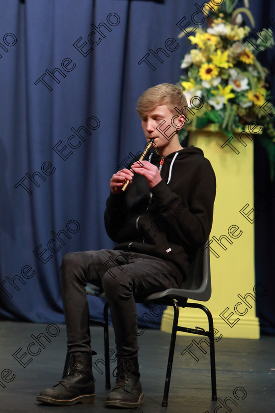 Feis04042019Thu17 
 17
John Munday from Clonakilty playing the Tin Whistle.

Ceol agus Amhrnaocht Traidisinta

Feis Maiti 93rd Festival held in Fr. Mathew Hall. EEjob 04/04/2019. Picture: Gerard Bonus