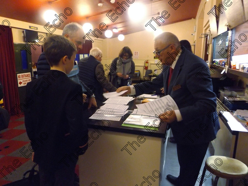 Feis06022018Tue48 
 48
Harry Ormond checking in the performers for Class 205. Feis Maiti 92nd Festival held in Fr. Mathew Hall. EEjob 05/02/2018 Picture: Gerard Bonus.