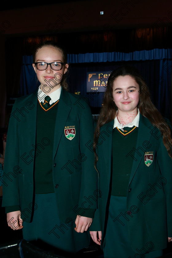 Feis05032018Mon02 
 2
Duo Kate Hogan and Storm Kearney from Knockraha and Blackrock.
 Singing and School Choirs Class: 93: Vocal Duets 13 Years and Under Feis Maiti 92nd Festival held in Fr. Mathew Hall. EEjob 05/03/2018 Picture: Gerard Bonus.