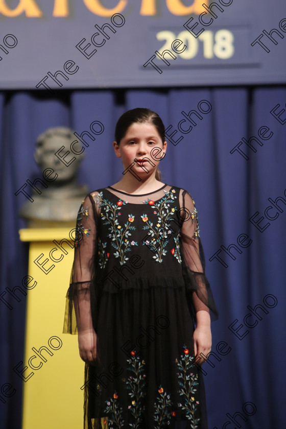 Feis25032018Sun21 
 21
Keelin OSullivan reciting poem.
 Speech and Drama Class: 365: Solo Verse Speaking Girls 10 Years and Under Section 5 Feis Maiti 92nd Festival held in Fr. Mathew Hall. EEjob 25/03/2018 Picture: Gerard Bonus