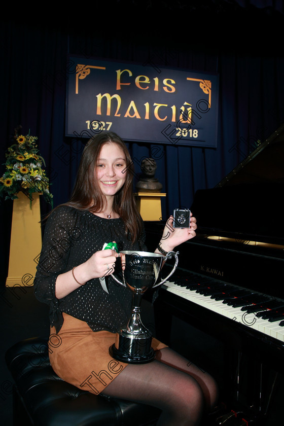 Feis02022018Fri38 
 38
Cup Winner and Silver Medallist Aisling OConnor from Bishopstown.
 Class: 183: The Kilshanna Music Perpetual Cup Piano Solo 16 Years and Over Confined Feis Maiti 92nd Festival held in Fr. Matthew Hall. EEjob 02/02/2018 Picture: Gerard Bonus.