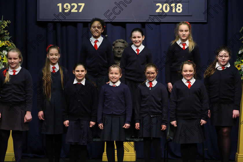 Feis23022018Fri26 
 15~31
St. Vincents 4th Class performing.
 Speech and Drama Class: 476: The Peg OMahony Memorial Perpetual Cup Choral Speaking 4th Class Feis Maiti 92nd Festival held in Fr. Mathew Hall. EEjob 23/02/2018 Picture: Gerard Bonus.