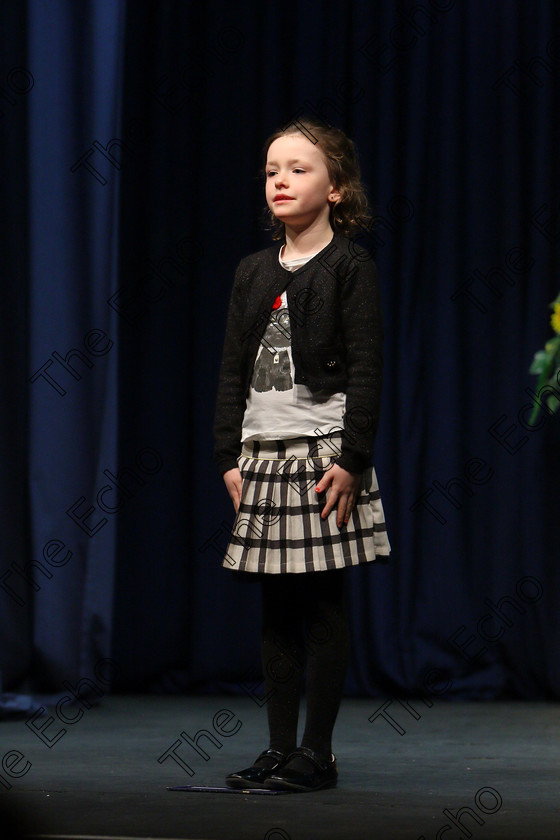 Feis24022018Sat23 
 23
Kate ODonovan performing.
 Speech and Drama Class: 369: Solo Verse Speaking Girls 6 Years and Under Section 3 Feis Maiti 92nd Festival held in Fr. Mathew Hall. EEjob 24/02/2018 Picture: Gerard Bonus.