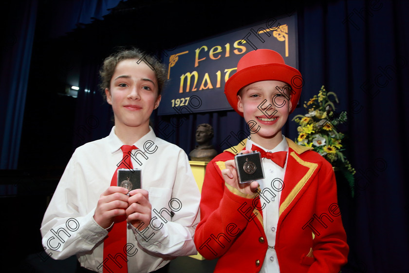 Feis05032019Tue34 
 34
Bronze Medallists Oran Murphy from Waterfall and Ciaran Lear from Bishopstown

Class: 113: The Edna McBirney Memorial Perpetual Award
Solo Action Song 12 Years and Under Section 3 An action song of own choice.

Feis Maiti 93rd Festival held in Fr. Mathew Hall. EEjob 05/03/2019. Picture: Gerard Bonus