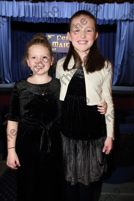 Feis01022019Fri39 
 39
Performers Grace OConnor and Eve Flynn from Glanmire.

Class: 251: Violoncello Solo 10 Years and Under (a) Carse  A Merry Dance. 
(b) Contrasting piece not to exceed 2 minutes.

Feis Maiti 93rd Festival held in Fr. Matthew Hall. EEjob 01/02/2019. Picture: Gerard Bonus