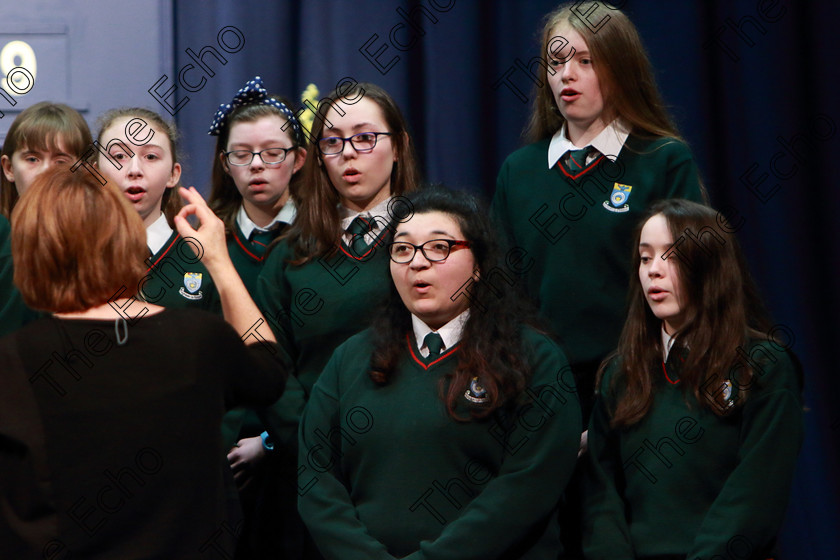 Feis27022019Wed16 
 14~16
Cashel Community School singing Alleluia Amen conducted by Helen Colbert.

Class: 77: The Father Mathew Hall Perpetual Trophy Sacred Choral Group or Choir 19 Years and Under Two settings of Sacred words.
Class: 80: Chamber Choirs Secondary School

Feis Maiti 93rd Festival held in Fr. Mathew Hall. EEjob 27/02/2019. Picture: Gerard Bonus