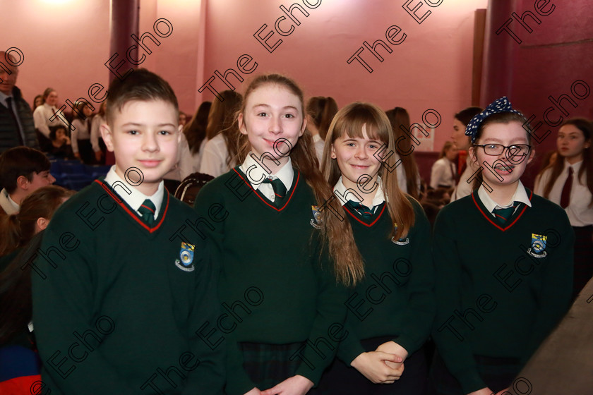 Feis27022019Wed07 
 7
Herbert Saezuk, Amy Wood, Katrlyn Cronin and Gillian ODwyer from Cashel Community School.

Class: 77: The Father Mathew Hall Perpetual Trophy Sacred Choral Group or Choir 19 Years and Under Two settings of Sacred words.
Class: 80: Chamber Choirs Secondary School

Feis Maiti 93rd Festival held in Fr. Mathew Hall. EEjob 27/02/2019. Picture: Gerard Bonus