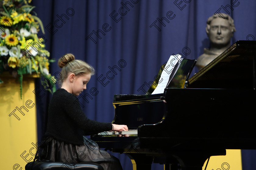 Feis02022018Fri04 
 4
Kelly Hedderman performing.
 Instrumental Music Class: 187: Piano Solo 9 Years and Under Confined Feis Maiti 92nd Festival held in Fr. Matthew Hall. EEjob 02/02/2018 Picture: Gerard Bonus.