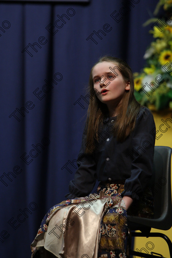 Feis07032018Wed02 
 2
Ciara Murphy performing Its Like another World from The Little Princess.
 Singing and School Choirs Class: 113: The Edna McBirney Memorial Perpetual Award Solo Action Song 12 Years and Under Section 3 Feis Maiti 92nd Festival held in Fr. Mathew Hall. EEjob 06/03/2018 Picture: Gerard Bonus.