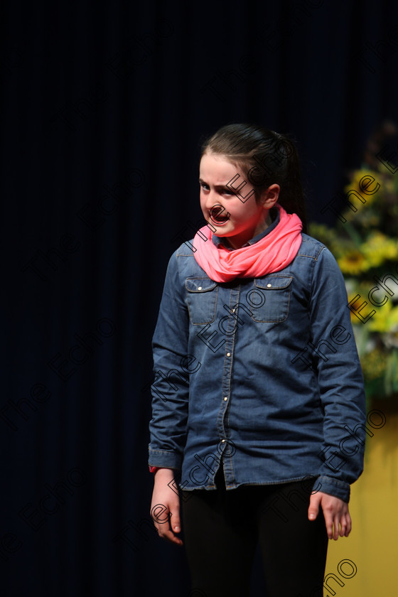 Feis20022018Tue05 
 5
Jane Larkin giving a Silver Medal Performance.
 Speech and Drama Class: 364: Girls 11 Years and Under Section 1 Feis Maiti 92nd Festival held in Fr. Mathew Hall. EEjob 20/02/2018 Picture: Gerard Bonus.