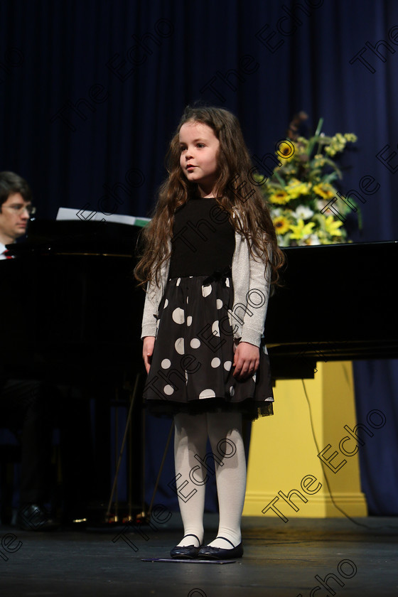 Feis27032018Tue31 
 31~32
Ava Ryan singing backed by Accompanist Michael Young.
 Singing Class: 56: 7 Years and Under Crawley The Penguin Dance Feis Maiti 92nd Festival held in Fr. Mathew Hall. EEjob 27/03/2018 Picture: Gerard Bonus