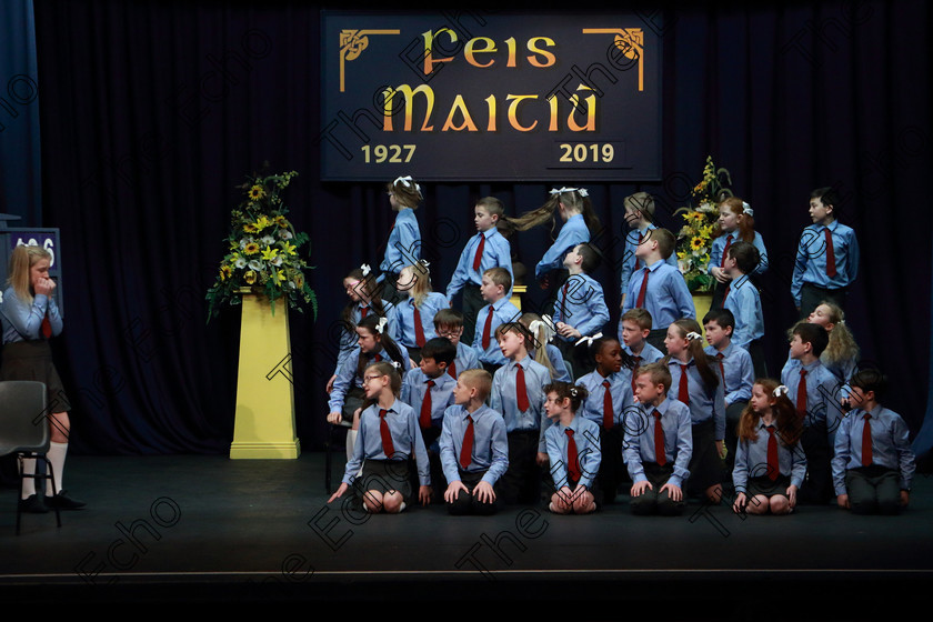 Feis13032019Wed07 
 6~10
Ovens 4th Class performing.

Feis Maiti 93rd Festival held in Fr. Mathew Hall. EEjob 13/03/2019. Picture: Gerard Bonus. 
Class: 486Action Verse The William OSullivan Memorial Perpetual Cup4thClass (a) Skeleton House Laurence Smith (b) Own Choice.1