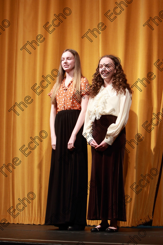 Feis14032019Thu35 
 35~36
Nina Buckley and Emma Fitton from Aherla and Ovens performing North Anger Abby.

Class: 310: The Peg Hallahan Memorial Perpetual Trophy Dramatic Duo 14 Years and Under A Dramatic Scene not exceeding 10 minutes.

Feis Maiti 93rd Festival held in Fr. Mathew Hall. EEjob 14/03/2019. Picture: Gerard Bonus.