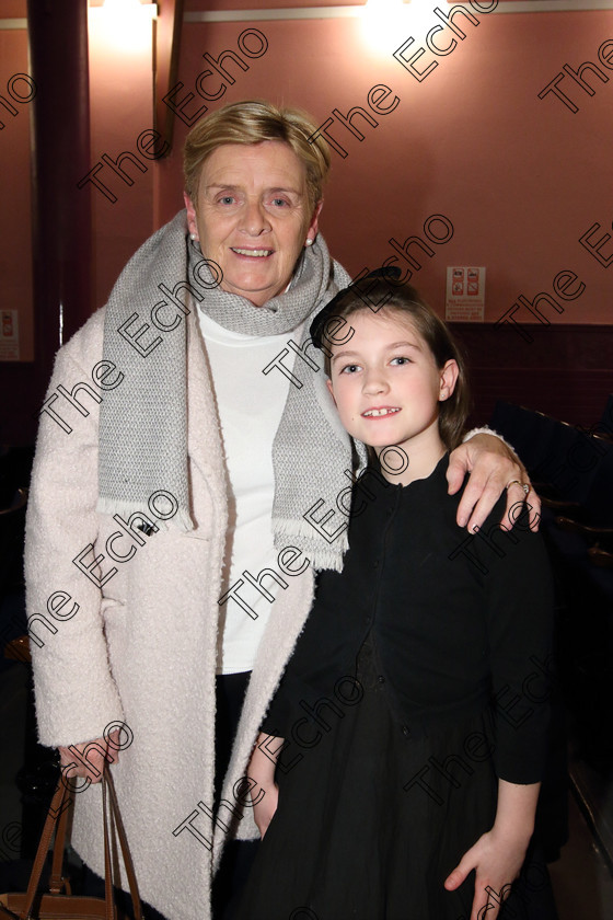 Feis01022019Fri38 
 38
Performer Saidhbh Randles from Waterfall with her Grandmother Eithne Randles.

Class: 251: Violoncello Solo 10 Years and Under (a) Carse  A Merry Dance. 
(b) Contrasting piece not to exceed 2 minutes.

Feis Maiti 93rd Festival held in Fr. Matthew Hall. EEjob 01/02/2019. Picture: Gerard Bonus