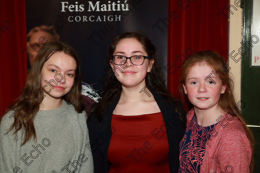 Feis04032019Mon20 
 20
Performers Emilia Olewska, Grinne Cody and Aisling Finn from Loreto Secondary Fermoy.

Class: 53: Girls Solo Singing 13 Years and UnderSection 2John Rutter A Clare Benediction (Oxford University Press).

Feis Maiti 93rd Festival held in Fr. Mathew Hall. EEjob 04/03/2019. Picture: Gerard Bonus