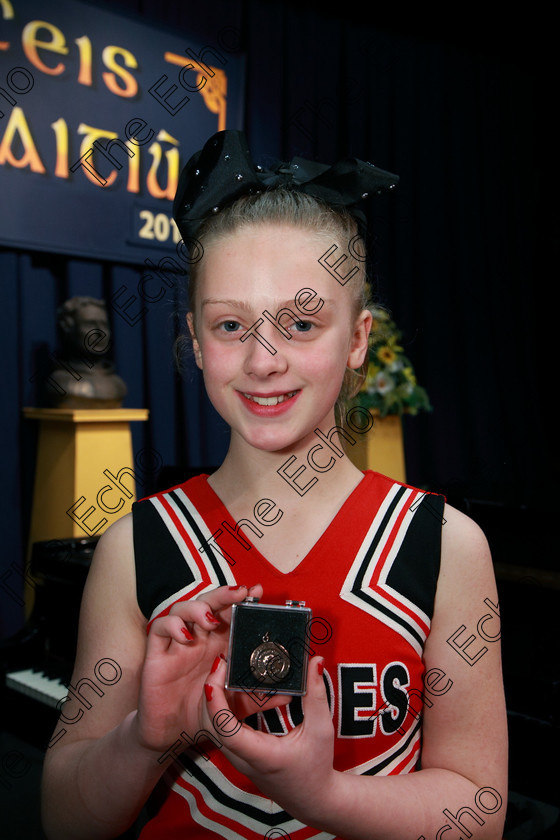 Feis06032018Tue27 
 27
Bronze Medallist Caitlin OCallaghan from Glanmire for her performance of Killer Instinct.
 Singing and School Choirs Class: 113: The Edna McBirney Memorial Perpetual Award Solo Action Song 12 Years and Under Section 2 Feis Maiti 92nd Festival held in Fr. Mathew Hall. EEjob 06/03/2018 Picture: Gerard Bonus.