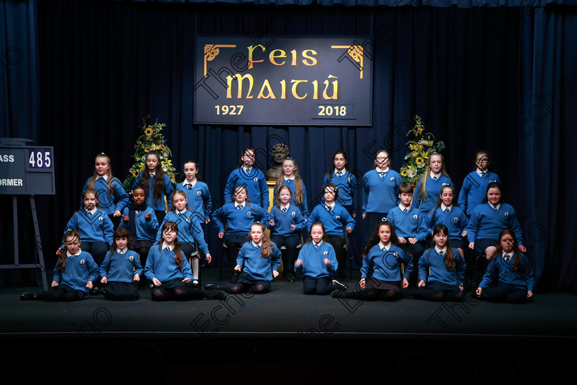 Feis21022018Wed17(1) 
 16~20
St. Marys Cobh 5th Class performing Trial of Derrick Drew as their own choice.
 Speech and Drama Classes: 485: Action Verse The OBrien Perpetual Cup5th Class and Class: 484: The Sri Lanka Festival Perpetual Trophy 6th Class, Feis Maiti 92nd Festival held in Fr. Mathew Hall. EEjob 21/02/2018 Picture: Gerard Bonus.