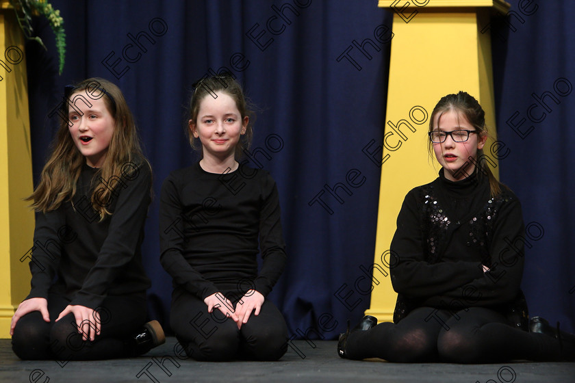 Feis26022018Mon25 
 25~26
A. Palmer Group 2 performing Up, Up, and Away.
 Speech and Drama Class: 363: Group Improvisation 13 Years and Under Feis Maiti 92nd Festival held in Fr. Mathew Hall. EEjob 26/02/2018 Picture: Gerard Bonus.