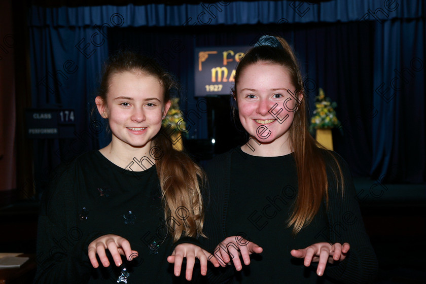 Feis31012018Wed17 
 17
Emily Bermingham and Sinead Fleming from Bishopstown and Glasheen performed in Piano Duet Class: 174: 12 years and under. 
 Feis Maiti 92nd Festival held in Fr. Matthew Hall. EEjob 31/01/2018 Picture: Gerard Bonus