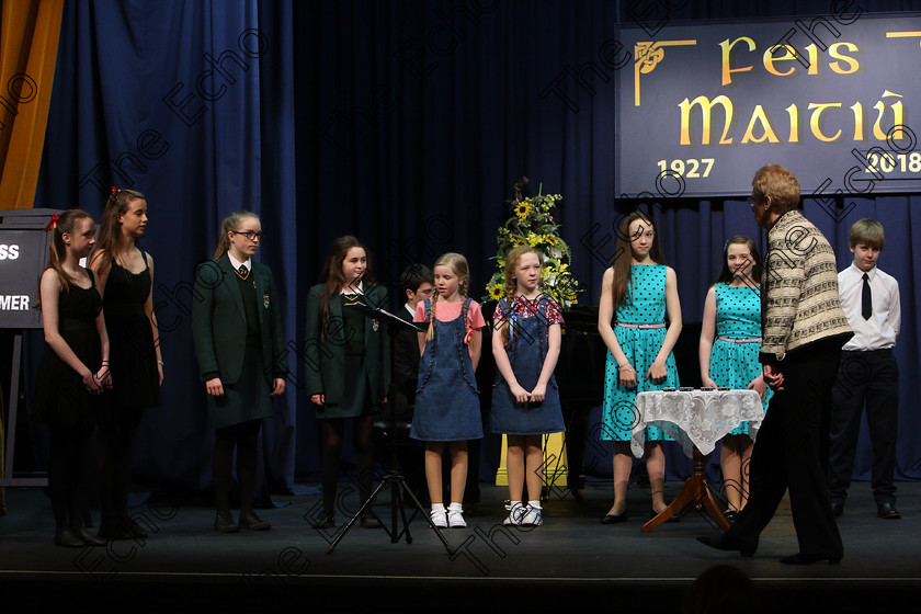 Feis05032018Mon12 
 12
 Adjudicator: Marilynne Davies giving some tips to the Duos.
Singing and School Choirs Class: 93: Vocal Duets 13 Years and Under Feis Maiti 92nd Festival held in Fr. Mathew Hall. EEjob 05/03/2018 Picture: Gerard Bonus.