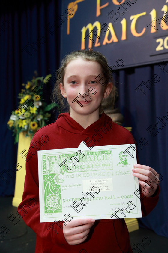 Feis05032019Tue32 
 32
Commended Rachel Warner from Kilbrittain for her performance of Electricity from Billy Elliot.

Class: 113: The Edna McBirney Memorial Perpetual Award
Solo Action Song 12 Years and Under Section 3 An action song of own choice.

Feis Maiti 93rd Festival held in Fr. Mathew Hall. EEjob 05/03/2019. Picture: Gerard Bonus