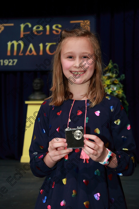 Feis08032019Fri61 
 61
Silver Medallist Edel Egan from Nohoval.

Class: 366: Solo Verse Speaking Girls 9YearsandUnder Section 1 Either: My Pain Ted Scheu. Or: Midsummer Magic Cynthia Rider.

Feis Maiti 93rd Festival held in Fr. Mathew Hall. EEjob 08/03/2019. Picture: Gerard Bonus