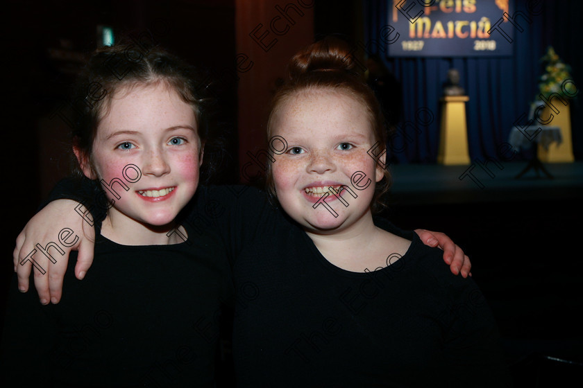 Feis23022018Fri89 
 89
Performers Lia OMahony and Diane Moynihan.
 Speech and Drama Class: 468 The Ide McSweeney Perpetual Cup Group Mime 11 Years and Under Feis Maiti 92nd Festival held in Fr. Mathew Hall. EEjob 23/02/2018 Picture: Gerard Bonus.