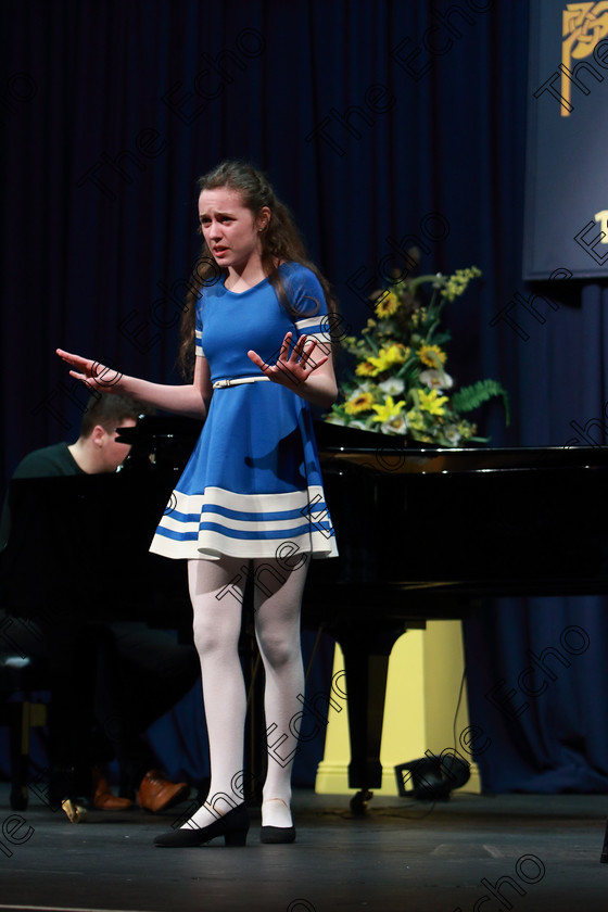 Feis02032019Sat03 
 3
Isabelle Hynes from Kanturke singing Much More! And Dont Wana Be Here.

Class: 18: The Junior Musical Theatre Recital Perpetual Cup Solo Musical Theatre Repertoire 15 Years and Under A 10 minute recital programme of contrasting style and period.

Feis Maiti 93rd Festival held in Fr. Mathew Hall. EEjob 02/03/2019. Picture: Gerard Bonus