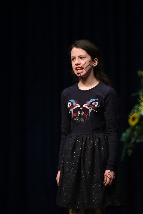 Feis20022018Tue17 
 17
Aoibhe Killeen performing.
 Speech and Drama Class: 364: Girls 11 Years and Under Section 1 Feis Maiti 92nd Festival held in Fr. Mathew Hall. EEjob 20/02/2018 Picture: Gerard Bonus.