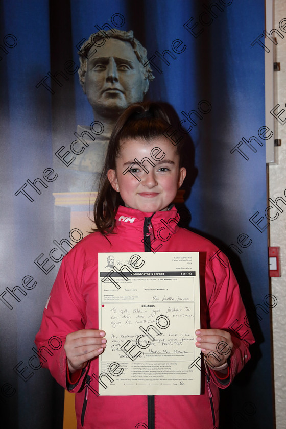 Feis02042019Tue17 
 17
Performer ine Hayes from Glanmire.

Rinn: 515: Bharslabhairt 11 Bliana DAois N Faoina Roinn 1 Rogha: An Gabhar sa Scoil Sen Mac Fheorais n:Na Laetha Saoire Lionrd  hAnnaidh.

Feis Maiti 93rd Festival held in Fr. Mathew Hall. EEjob 02/04/2019. Picture: Gerard Bonus